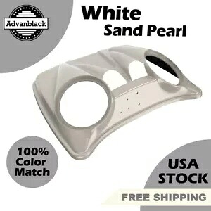 ホワイトサンドパールデュアル8インチスピーカー蓋ハーレー/アドバンブラックレイザーチョップド用 White Sand Pearl Dual 8'' Speaker Lid For Harley/Advanblack Razor Chopped 【並行輸入品】