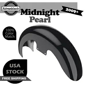 Advanblack ミッドナイト パール 19 インチ リビール ラッパー ハガー フロント フェンダー ハーレー 09+ に適合 Advanblack Midnight Pearl 19\