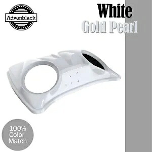 ホワイトゴールドパール デュアル 8インチ スピーカー蓋 ハーレーレイザーチョップド & キングツアーパック用 WHITE GOLD PEARL Dual 8'' Speaker Lids For Harley Razor Chopped & King Tour Pack 【並行輸入品】