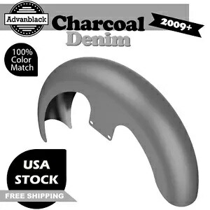 チャコールデニム 21インチ リビールラッパーハガー フロントフェンダー ハーレーツーリング 2009+用 Charcoal Denim 21" Reveal Wrapper Hugger Front Fender For Harley Touring 2009+ 【並行輸入品】｜カスタムパーツ WORLD倉庫