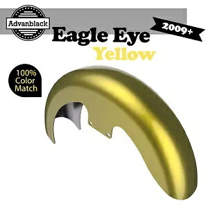 09+ ハーレー 19 インチ リビール ラッパー ハガー フロント フェンダー EAGLE EYE イエローに適合 Fits 09+ Harley 19\