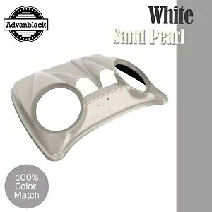 ホワイトサンドパール デュアル 8 インチ スピーカー蓋 ハーレー レイザー チョップド & キング ツアー パック用 WHITE SAND PEARL Dual 8'' Speaker Lids For Harley Razor Chopped & King Tour Pack 【並行輸入品】
