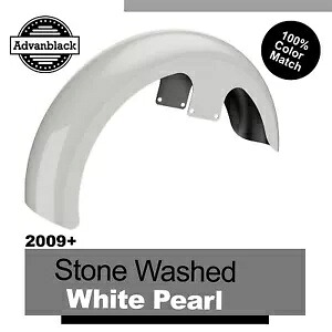 ストーンウォッシュ ホワイト パール 21 インチ リビール ラッパー ハガー フロントフェンダー ハーレー 09+ に適合 Stone Washed White Pearl 21\