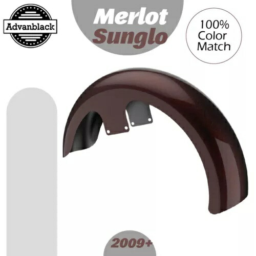 Merlot Sunglo 21 インチ リビール ラッパー ハガー フロントフェンダー 09+ ハーレーダビッドソンに適合 Merlot Sunglo 21\