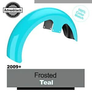 フロストティール 21 インチ リビール ラッパー ハガー フロントフェンダー 09 年以降のハーレーツーリングに適合 Frosted Teal 21\