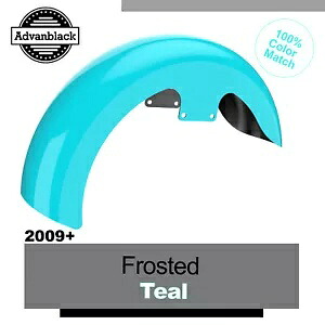 フロストティール 19 インチ リビールラッパーハガー フロントフェンダー ハーレーツーリング 09+用 Frosted Teal 19\