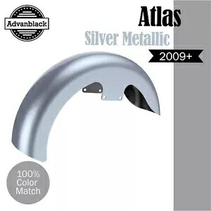 09+ ハーレー 19 インチ リビール ラッパー ハガー フロント フェンダー ATLAS シルバー メタリックに適合 Fits 09+ Harley 19\