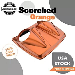Advanblack スコーチオレンジ デュアル 8 インチ スピーカー蓋 ハーレーダビッドソン ツアーパックに適合 Advanblack Scorched Orange Dual 8'' Speaker Lid Fits Harley Davidson Tour Pack 【並行輸入品】
