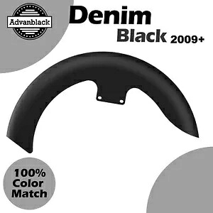 デニムブラック 19 インチ リビールラッパーハガー フロントフェンダー ハーレーツーリング 09+ に適合 Denim Black 19\