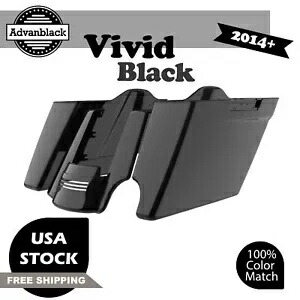 ビビッドブラック 2-1 ストレッチ拡張サドルバッグボトムスリアフェンダー 14+ ハーレー用 Vivid Black 2-1 Stretched Extended Saddlebag Bottoms Rear Fender For 14+ Harley 【並行輸入品】|カスタムパーツ WORLD倉庫