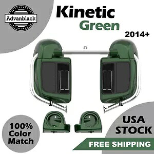 Advanblack キネティック グリーン 下部ベント付きフェアリングは 14 歳以上のハーレー ストリート ロード グライドに適合 Advanblack Kinetic Green Lower Vented Fairings Fits 14+ Harley Street Road Glide 【並行輸入品】|カスタムパーツ WORLD倉庫