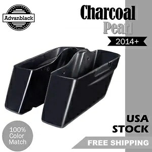 チャコールパールスタンダード非ストレッチサドルバッグボトムスハーレー14+用 Charcoal Pearl Standard Non-Stretched Saddlebag Bottoms For Harley 14+ 【並行輸入品】｜カスタムパーツ WORLD倉庫