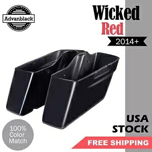 Wicked Red 標準非伸縮性サドルバッグボトムス ハーレー 2014+ に適合 Wicked Red Standard Non-Stretched Saddlebag Bottoms Fits for Harley 2014+ 【並行輸入品】｜カスタムパーツ WORLD倉庫