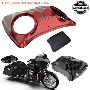 ハードキャンディホットロッドレッドフレークデュアル8インチスピーカー蓋ハーレーツアーパックパック用 HARD CANDY HOT ROD RED FLAKE Dual 8'' Speaker Lids For Harley Tour Pak Pack 【並行輸入品】|カスタムパーツ WORLD倉庫