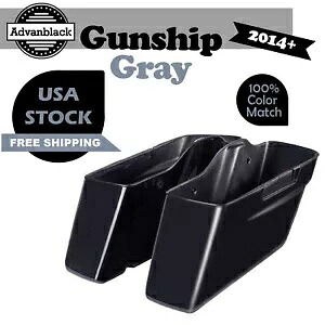 Gunship グレー 標準非伸縮性サドルバッグボトムス ハーレー 2014+ に適合 Gunship Gray Standard Non-Stretched Saddlebag Bottoms Fits for Harley 2014+ 【並行輸入品】｜カスタムパーツ WORLD倉庫