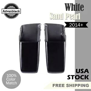ホワイトサンドパールスタンダード非ストレッチサドルバッグボトムスハーレー14+用 White Sand Pearl Standard Non-Stretched Saddlebag Bottoms For Harley 14+ 【並行輸入品】｜カスタムパーツ WORLD倉庫