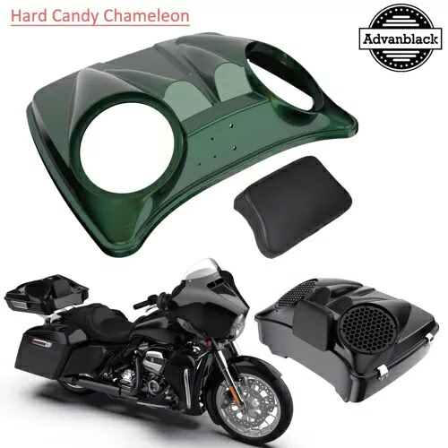 HARD CANDY カメレオン フレーク デュアル 8 インチ スピーカー蓋 Harley Tour Pak パック用 HARD CANDY CHAMELEON FLAKE Dual 8'' Speaker Lids For Harley Tour Pak Pack 【並行輸入品】|カスタムパーツ WORLD倉庫
