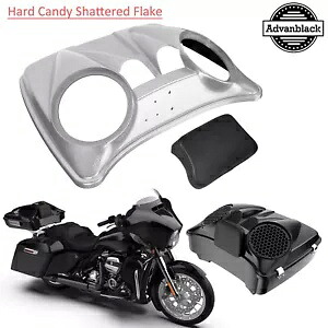 HARD CANDY SHATTERED FLAKE デュアル 8 インチ スピーカー蓋 Harley Tour Pak パック用 HARD CANDY SHATTERED FLAKE Dual 8'' Speaker Lids For Harley Tour Pak Pack 【並行輸入品】|カスタムパーツ WORLD倉庫