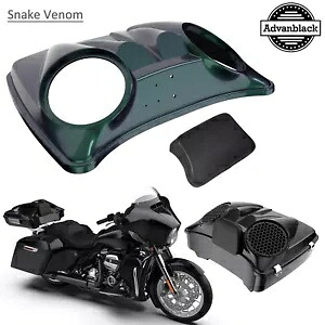 SNAKE VENOM デュアル 8 インチ スピーカー蓋 ハーレー レイザー、チョップド & キング ツアー パック用 SNAKE VENOM Dual 8'' Speaker Lids For Harley Razor, Chopped & King Tour Pak Pack 【並行輸入品】|カスタムパーツ WORLD倉庫