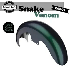 Snake Venom 19 インチ リビール ラッパー ハガー フロントフェンダー 09+ ハーレー ストリート グライド用 Snake Venom 19" Reveal Wrapper Hugger Front Fender For 09+ Harley Street Glide 【並行輸入品】|カスタムパーツ WORLD倉庫