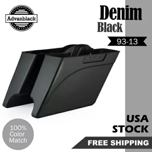 デニムブラック ストレッチ拡張サドルバッグ リアフェンダーエクステンション 93-13 ハーレー用 Denim Black Stretched Extended Saddlebags Rear Fender Extension For 93-13 Harley 【並行輸入品】