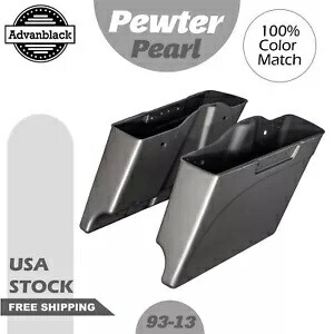 ピューターパールストレッチサドルバッグ拡張バッグボトムハーレー 93-13 ツーリング用 Pewter Pearl Stretched Saddlebags Extended Bag Bottoms For Harley 93-13 Touring 【並行輸入品】