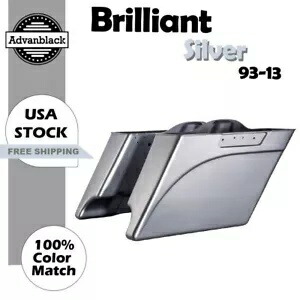 ブリリアントシルバーのストレッチサドルバッグボトムはハーレー 93-13 に適合 by Advanblack Brilliant Silver Stretched Saddlebags Bottoms Fits Harley 93-13 by Advanblack 【並行輸入品】|カスタムパーツ WORLD倉庫