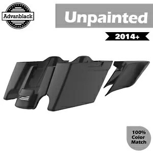 Advanblack 未塗装拡張バッグ ストレッチサドルバッグ リアフェンダー F/14+ ハーレー Advanblack Unpainted Extended Bags Stretched Saddlebag Rear Fender F/ 14+ Harley 【並行輸入品】