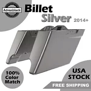 2014年以降のハーレーストリートロード用ビレットシルバーストレッチ拡張サドルバッグ Billet Silver Stretched Extended Saddlebag For 2014+ Harley Street Road 【並行輸入品】