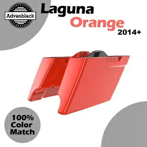 ラグナ オレンジ ストレッチ拡張サドルバッグ ハーレー ストリート ロード グライド 14+ に適合 Laguna Orange Stretched Extended Saddlebag Fits Harley Street Road Glide 14+ 【並行輸入品】