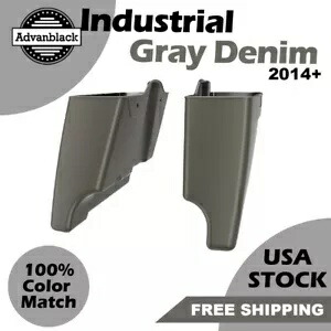 インダストリアルグレーデニムストレッチ拡張サドルバッグは14歳以上のハーレーストリートロードに適合 Industrial Gray Denim Stretched Extended Saddlebag Fits 14+ Harley Street Road 【並行輸入品】