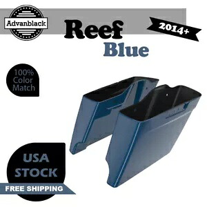 リーフブルー 拡張サドルバッグ ストレッチバッグ ハーレー ストリート ロードキング 2014+ に適合 Reef Blue Extended Saddlebag Stretched Bag Fits Harley Street Road King 2014+ 【並行輸入品】