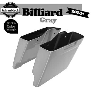Advanblack ビリヤード グレー ハーレー 2014+ 用拡張ストレッチサドルバッグ Advanblack Billiard Gray Extended Stretched Saddlebag For Harley 2014+ 【並行輸入品】