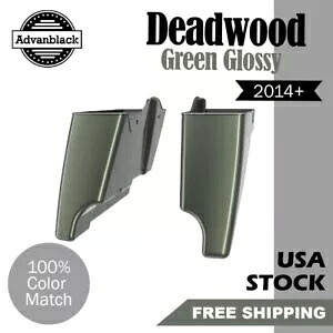 Advanblack デッドウッド グリーン 光沢のある拡張バッグ ストレッチ サドルバッグ 14+ ハーレー用 Advanblack Deadwood Green Glossy Extended Bag Stretched Saddlebag For 14+ Harley 【並行輸入品】
