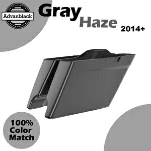 Advanblack 14 歳以上のハーレー ストリート ロード グライドに適合 GREY HAZE ストレッチ サドルバッグ Advanblack Fits 14+ Harley Street Road Glide GRAY HAZE Stretched Saddlebag 【並行輸入品】