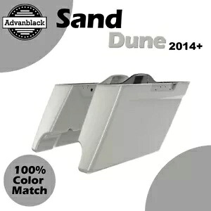 Advanblack 14 歳以上のハーレー ストリート ロード グライド SAND DUNE ストレッチ サドルバッグに適合 Advanblack Fits 14+ Harley Street Road Glide SAND DUNE Stretched Saddlebag 【並行輸入品】
