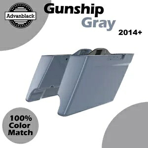 Advanblack ガンシップ グレー ストレッチ サドルバッグ 14 歳以上 ハーレー ストリート ロード グライド用 Advanblack Gunship Gray Stretched Saddlebag For 14+ Harley Street Road Glide 【並行輸入品】 116,600円