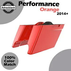 Advanblack ハーレー ストリート ロード グライド パフォーマンス オレンジ ストレッチ サドルバッグに適合 Advanblack Fits Harley Street Road Glide PERFORMANCE ORANGE Stretched Saddlebag 【並行輸入品】