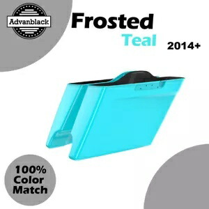 Advanblack 14 歳以上のハーレー ストリート ロード グライドに適合 FROSTED TEAL ストレッチ サドルバッグ Advanblack Fits 14+ Harley Street Road Glide FROSTED TEAL Stretched Saddlebag 【並行輸入品】｜カスタムパーツ WORLD倉庫