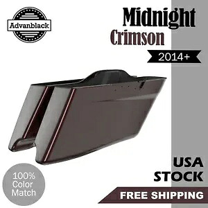 ミッドナイトクリムゾン CVO ハーレーツーリング用テーパードストレッチ拡張サドルバッグ Midnight Crimson CVO Tapered Stretched Extended Saddlebag For Harley Touring 【並行輸入品】