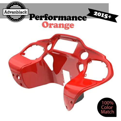 Advanblack パフォーマンス オレンジ インナーフェアリング ハーレー ツーリング ロード グライド 2015+ に適合 Advanblack Performance Orange Inner Fairing Fits Harley Touring Road Glide 2015+ 【並行輸入品】