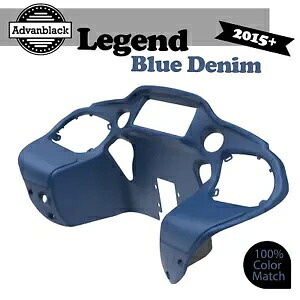 Advanblack レジェンド ブルー デニム インナーフェアリング ハーレー ツーリング ロード グライド 2015up に適合 Advanblack Legend Blue Denim Inner Fairing Fits Harley Touring Road Glide 2015up 【並行輸入品】
