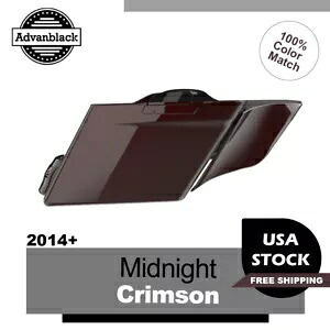ミッドナイト クリムゾン ストレッチ サドルバッグ サイド カバー 2014 年以降のハーレー ツーリングに適合 Midnight Crimson Stretched Saddlebag Side Covers Fits 2014+ Harley Touring 【並行輸入品】