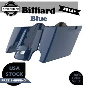 ビリヤード ブルー ストレッチ サドルバッグ バッグ リア フェンダー 14+ ハーレー ツーリング用 Billiard Blue Stretched Saddlebags Bags Rear Fender For 14+ Harley Touring 【並行輸入品】 116,600円