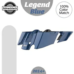 CVO テーパードストレッチ拡張サドルバッグ ハーレー 2014+ レジェンドブルーに適合 CVO Tapered Stretched Extended Saddlebags Fits Harley 2014+ LEGEND BLUE 【並行輸入品】