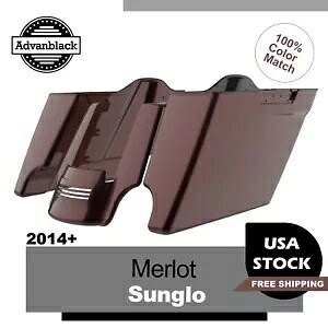 Merlot Sunglo 拡張バッグ ストレッチサドルバッグ リアフェンダー 2014 年以降のハーレーに適合 Merlot Sunglo Extended Bag Stretched Saddlebags Rear Fender Fits 2014+ Harley 【並行輸入品】