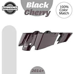 CVO テーパードストレッチ拡張サドルバッグはハーレー 2014+ ブラックチェリーに適合 CVO Tapered Stretched Extended Saddlebags Fits Harley 2014+ BLACK CHERRY 【並行輸入品】