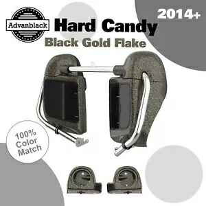 ハーレー 2014+ 用ハード キャンディ ブラック ゴールド フレーク下部通気フェアリング スピーカー ポッド Hard Candy Black Gold Flake Lower Vented Fairings Speaker Pods For Harley 2014+ 【並行輸入品】