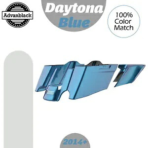 CVO テーパードストレッチ拡張サドルバッグ ハーレー 2014+ デイトナ ブルーパールに適合 CVO Tapered Stretched Extended Saddlebags Fits Harley 2014+ DAYTONA BLUE PEARL 【並行輸入品】