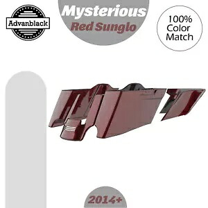CVO テーパード ストレッチ エクステンデッド サドルバッグ ハーレー 2014+ ミステリアス レッド サングロに適合 CVO Tapered Stretched Extended Saddlebags Fit Harley 2014+ MYSTERIOUS RED SUNGLO 【並行輸入品】